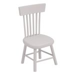 Sahkgye 1/12 Minyatür Dining Furniture Ahşap Sandalye Beyaz