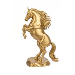 Şahlanan At Heykeli, Gold Renk 25 CM, Dekoratif Salon Obje ve Ofis Masa Üstü Aksesuarı