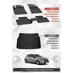 Sahler Renault Clio 5 2020+ Uyumlu 4.5D Premium Havuzlu Oto Paspas ve Liner Marka 3D Bagaj Havuzu - Clio - Siyah