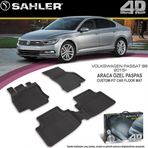 Sahler SAH152 Hk 4D Paspas Havuzlu Vw Passat Cc (2008-2015) 5 Parça Siyah Kutu Orijinal Paspas
