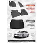 Sahler Vw Polo 2017-2025 Uyumlu 4.5d Premium Havuzlu Oto Paspas ve Liner Marka 3D ÜST Bagaj Havuzu - Siyah