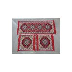 ŞAHMERDANOĞLU Kilim Araba Koltuk Seti, Çift Yüzlü, Yıkanabilir, Oto Minderleri 130x50x46x50 Cm