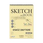 Sahra A4 Spiralli Eskiz Defteri – 50 Yaprak, 90 gr Ince Dokulu Ivory Kağıt Sketchbook - 41 Delft Blue
