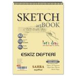 Sahra A5 Eskiz Defteri - 90 gr. 100 yaprak Spiralli Kaliteli Sanatçı Çizim Defteri