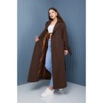 SahraAfra Parrot Trençkot Kadınoversize - Kahverengi - 40