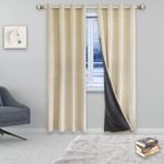 Sahte Keten Ev Dekorasyonları 2 Parça (87x83 inç) Kız Çocuk Odası için Tam Astarlı Karartma Perdeleri Gizlilik Garantili Gromet Perdeler 220 x 210 cm (GxU)