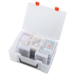 Saichotoy Ticaret Kartı Saklama Kutusu: 800+ Pokemon, MTG, Yugioh, TCG Kartları için 11 Bireysel Başlangıç Güverte Kutusu ile Kart Kılıfı Düzenleyici Her Biri 70 Kart Tutar
