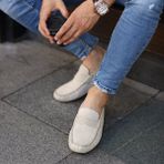 Sail Laker's - Bej Süet Deri Erkek Loafer Ayakkabı 101-6055-11169