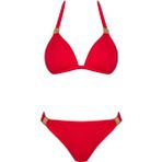 Sailor Moda Aksesuarlı Kaplı Destekli Bikini Takım - Kırmızı - 42