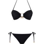 Sailor Moda Straplez Aksesuar Detaylı Siyah Brezilya Bikini Takımı Kadınlar İçin Özel Tasarım - 38