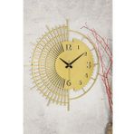 Saint Belisama Anapa Yeni Koleksiyon Dekoratif Metal Gold Eskitme Duvar Saati 50x50cm Sessiz
