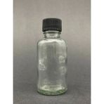 Saint Belisama Concept 4 ADET - 50 Ml Şeffaf Cam Şişe SİYAH Kapak Limonata şişesi Kolonya Şişesi, Meyve Suyu Şişesi, 50 ML