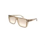 Saint Laurent SL 756 003 64 Kare Şeffaf Kahverengi Kemik Unisex Güneş Gözlüğü