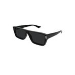 Saint Laurent SL 757 001 64 Dikdörtgen Siyah Kemik Kadın Güneş Gözlüğü