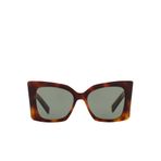 Saint Laurent SL M119 BLAZE Havana/Yeşil 54/18/135 kadın Güneş Gözlüğü, Havana/Yeşil, 54/18/135
