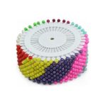 Saip 38 mm Diske Dizili Plastik Başlı Toplu Iğne (12 Li Paket)