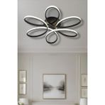 Saira Black (60CM) Tek Renk Modern Plafonyer LED Avize - Siyah