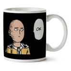 Saitama Ok Speech Bubble One Punch Man Iki Tarafı Baskılı Kupa Bardak