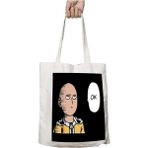 Saitama Ok Speech Bubble One Punch Man Iki Tarafı Kalıcı Baskılı Yıkanabilir Çanta