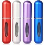 Saiveina Taşınabilir 5Ml Mini Parfüm Atomizer Şişeleri, Doldurulabilir Parfüm Sprey Şişesi, Koku Pompası Kılıfı, Seyahat Giden Için Boş Parfüm Şişeleri (4 Paket)