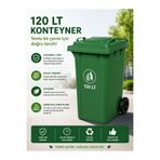 Saka Ambalaj 120 lt. TEKERLEKLİ ÇÖP KONTEYNERI KALIN KALİTELİ