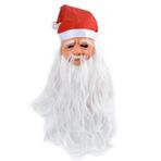 Sakallı Noel Baba Maskesi,Uzun Beyaz Sakallı Noel Baba Maskesi | Festival ve Ürpertici Lateks Başlık Kostüm Partisi Cosplay Yılbaşı Hediyeleri Veya Çocuklara Sürpriz Vermek İçin Dobooo