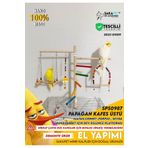 SAKAPET Muhabbet Kuşu Kafes Üstü Tünekli Dev Kuş Eğlence Platformu Sultan Papağanı Cennet ,forpus , Sevda