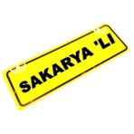 SAKARYA 'LI Yazılı Sarı Dekor Plaka Sök Tak Pratik yeni nesil