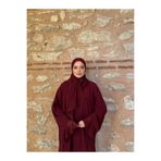 Şakika Bordo Kadın Lumira Abaya Ferace & Şal - Standart Beden & Farklı Boy