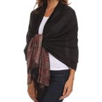 Sakkas Avril renkli allover Paisley Pashmina/Şal/Şal/Şal, 1-siyah, One Size