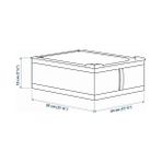 Saklama Çantası Skubb Yatak Altı Komodini, Dolap Çantası 43 x 53 x 19 cm Fermuarlı - Beyaz - Option-1 - Ahşap