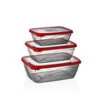 Saklama Kabı Maxi Set, Sızdırmaz Çok Amaçlı Plastik Konteyner, 1200 ml, 1900 ml, 3200 ml, 3 Parça