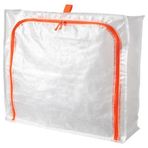 Saklama Kutusu,hurç Ikea Fermuarlı 55x49x19 Cm Beyaz -turuncu Renk Dolap İçi Düzenleyiciler,hurç