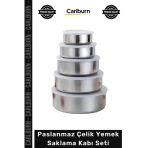 #Saklamakabı Kaliteli Sağlıklı Hijyenik Sızdırmaz 5 Parça Paslanmaz Çelik Yemek Saklama Kabı Seti