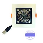 Sakoya 5 V USB Aspiratör Spot Kabin Havalandırma Aspiratörü Mağaza, Karavan, Asansör, Tekne, Yat Kabini - Siyah - 10,2 x 10,2 x 4,5 cm
