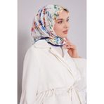 Saks Çiçek Dalı Desen Soft Eşarp