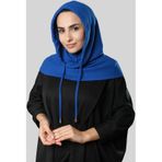 Saks Mavisi Bağcıklı Salaş Balaklava Boyunluklu Bere Triko Düz 2326 24