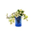 Saks Mavisi Diamond Cam Vazo/Mumluk (17 cm)