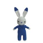Saks Mavisi Miniş Tavşan Uyku Arkadaşı Amigurumi Organik Oyuncak