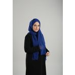 Saks Mavisi Pratik Hazır Geçmeli Bone Şal Şifon Geçmeli Tek Bantlı Çapraz 1455_24