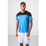 Saks Polyester Nefes Alan Dokulu İnce Esnek Standart Fit Erkek Performans T-Shirt - 88386