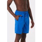 Saks Uzun Boy Basic Model Su İtici Özellikli Düz Renk Erkek Plaj Deniz Şort Mayo - 2206-Saks