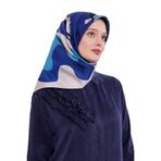 Saks Yuvarlak Desen Twill İpek Eşarp