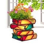 Saksı Bitki İç Mekan - Üst Üste Kitaplar Şeklinde Saksı,Dekoratif 3D Sevimli Bahçe Vazosu Ev Yeşilliği Balkon Sergileme Dekorasyon Teras Kitap Severler İçin İç Mekan Masa