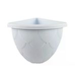 Saksı Damla Duvar Köşe, No:1, 1.7 L, 24X24x20 Cm, Beyaz