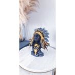 Saksı Deposu Kızılderili Heykeli Büyük 26x23cm Çok Renkli