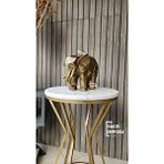 Saksı Deposu Kübik Fil Heykeli Altın Esgitme Tumbled Gold Color , Ev Dekorasyon Ürünleri