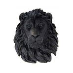 Saksı Deposu Siyah Aslan Kafası Duvar Panosu 22x19cm