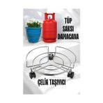 Saksı Tüp Damacana Altlığı Tekerlekli Taşıyıcı - Renkli - Tek Ebat