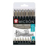 Sakura 5789118 Pigma Micron 7+1 Teknik Çizim Kalem Seti
